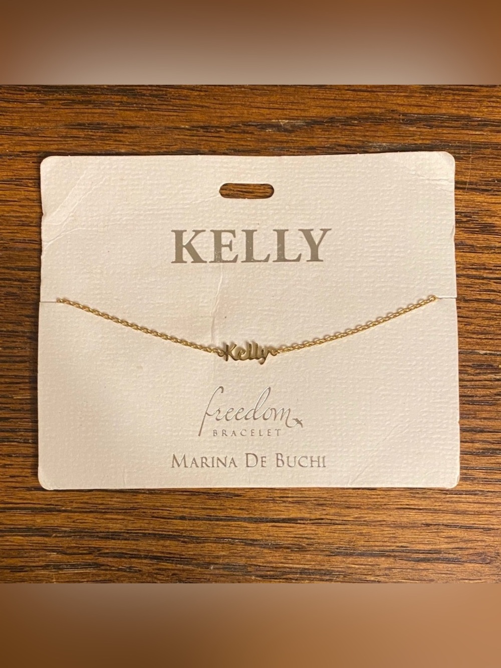 Kelly Gold Nameplate Bracelet - KELLY